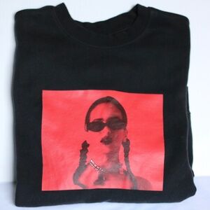 ROSALIA H&M World Tour Black Long Sleeve Sweater Women's Medium Cozy